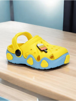 Lil Lollipop - Ice Yellow Applique Anti-Slip Clogs - Yellow