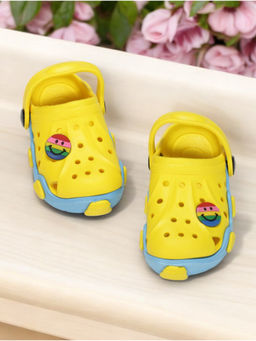 Lil Lollipop - Smiley Applique Anti-Slip Clogs - Yellow