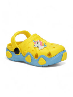 Lil Lollipop - Unicorn Applique Anti-Slip Clogs - Yellow