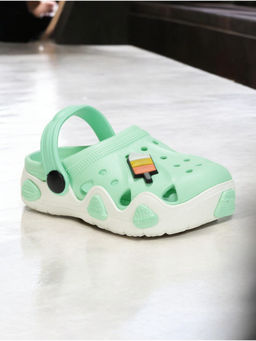 Lil Lollipop - Ice Green Applique Anti-Slip Clogs - Green