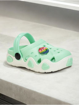 Lil Lollipop - Smiley Applique Anti-Slip Clogs - Green