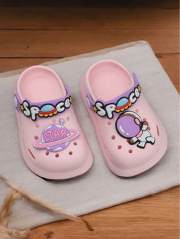 Lil Lollipop - Space Astronaut Applique Anti-Slip Clogs - Pink