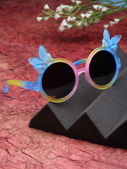 Stol'N - Bow Detailed Round Sunglasses-Blue