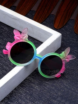 Stol'N - Bow Detailed Round Sunglasses-Dark Pink