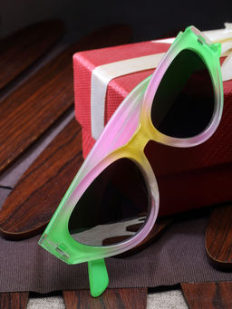 Stol'N - Cat eye Detailed Sunglasses-Green