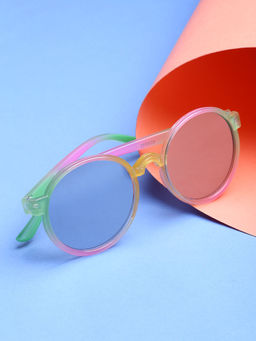 Stol'N - Unisex Colour Gradient Round Rim Sunglasses-Yellow