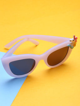 Stol'N - Cat eye Shaped Unicorn Sunglass-White