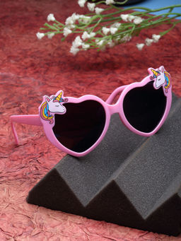 Stol'N - Irregular Shaped Unicorn Sunglass-Light Pink