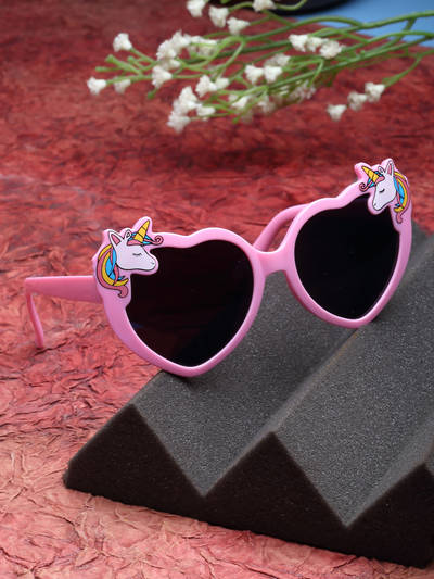 Irregular Shaped Unicorn Sunglass-Light Pink