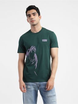 Levi's - Men Green Crew Neck T-Shirt