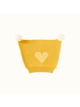 Kids of Greendeer - Mustard 100% Cotton Hand Embroider Beanie Cap