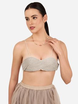 Zaveri Pearls - Red Enamel Contemporary Western Style Necklace-Zpfk22295