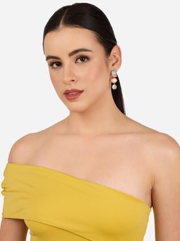 Zaveri Pearls - Multicolor Enamel Contemporary Style Drop Earring-Zpfk22297