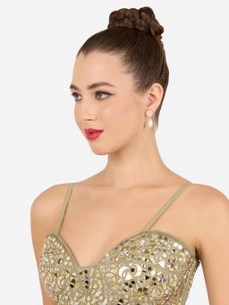 Zaveri Pearls - Gold Tone Fusion Style Baroque Pearl Drop Earring-Zpfk22308