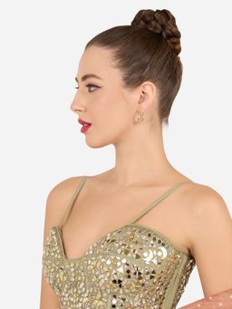 Zaveri Pearls - Gold Tone Contemporary Style Hoops Earring-Zpfk22318