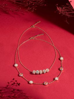 Zaveri Pearls - Pair of 2 Multicolor Enamel Contemporary Style Necklaces-ZPFK22365