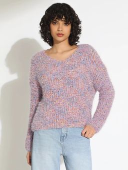 SHOWOFFFF - Acrylic Full Sleeves Round Neck Textured Sweater