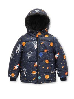 Trampoline - Unisex Navy Blue Polyester Printed Jacket