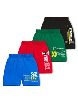 Trampoline - Unisex Multi-Color Cotton Blend Printed 4 Shorts (Pack of 4)