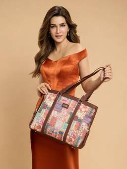 Zouk - Womens Handcrafted Vegan Kutch Gamthi Office Bag - Fits Upto 15.6 Inch Laptop