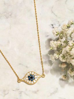 Pipa Bella by Nykaa Fashion - Layered Gold Plated Evil Eye Studded Necklace