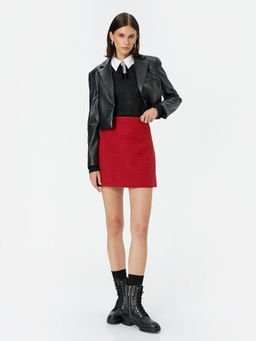 Koton - Mini Red Skirt Perfect For Casual Gathering