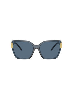 TORY BURCH - Women Uv Protected Blue Lens Square Sunglasses-0Ty9076U19918058 (Size 58)