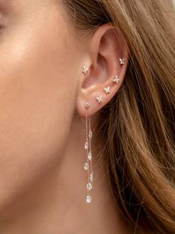 AQUASTREET - Butterfly 18K Gold Plated Anti-Tarnish Earring Set for SINGLE EAR ONLY (Pack of 6)