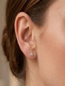 AQUASTREET - Triple Zircon 18K Gold Plated Anti-Tarnish Dainty Earring