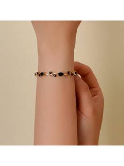 Salty - Black Tulip Crystal Vine Bracelet
