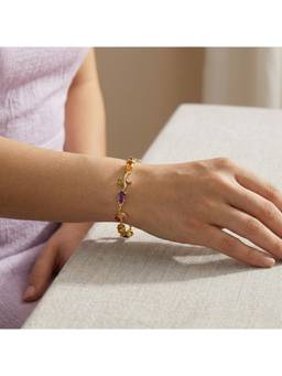 Salty - Multi-Colour Tulip Crystal Multicolour Stone Bracelet