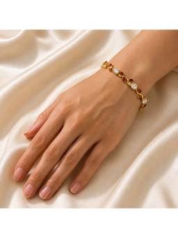 Salty - Red Tulip Crystal Vine Bracelet