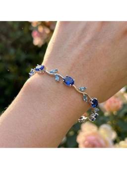 Salty - Blue Tulip Crystal Vine Bracelet