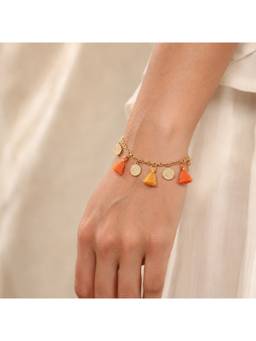Salty - Yellow Sunlit Tassel Charm Bracelet