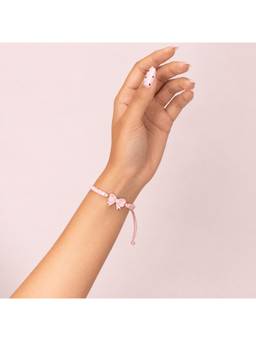 Salty - Pink Blush Bow Charm Bracelet