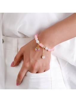 Salty - Pink Lumi Barrel Charm Bracelet