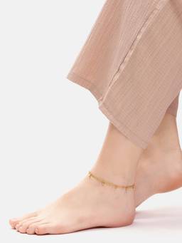 Carlton London - 18k Gold Plated Layered Anklet