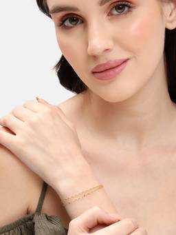Carlton London - 18kt Plated Layered Bracelet