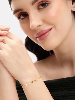 Carlton London - 18kt Plated Disc Link Bracelet
