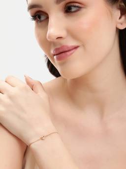 Carlton London - 18Kt Rose Gold Heart Bracelet