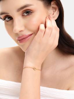 Carlton London - 18kt Gold Heart Bracelet