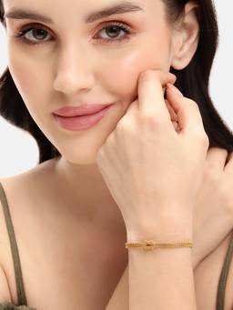 Carlton London - 18kt Plated Love Knot Bracelet