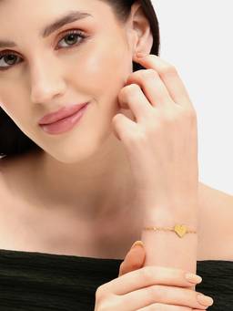 Carlton London - 18kt Plated Heart Bracelet