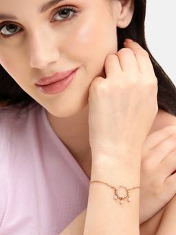 Carlton London - 18kt Rose Gold Plated Bracelet
