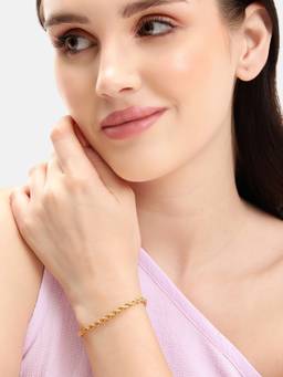 Carlton London - 18k Plated Rope Chain Bracelet