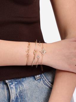 Carlton London - Set of 4 Contemporary Bracelet (Pack of 4)