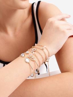 Carlton London - Multipack Cuff Bracelet Set (Pack of 6)