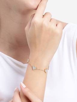 Carlton London - 18kt Plated Heart Bracelet