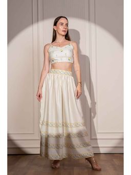Pasha India - Garden Grid Crop Top & Gathered Skirt (Set of 2)