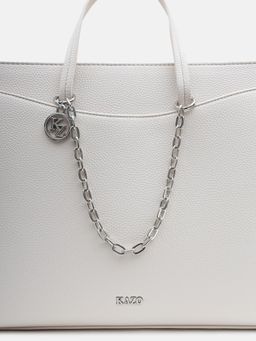 Kazo - Silver Clarion Oval Link Bag Charm